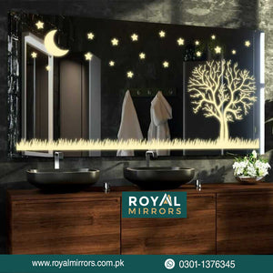 lighted smart backlit led bathroom mirror