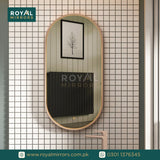 Framed Mirror without Light Chinese Imported Brush Finished Aluminum Profile Wall Mounted Bedroom Mirror  High Defemination Mirror Mirror Vanity
