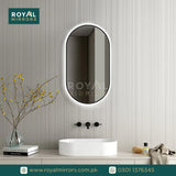 Framed LED Bathroom Rectangle Mirror  Backlit Lighted Vanity Mirror Home Decor with Dimmable Touch Button & Anti-Fog(Optional/On Demand) Function Makeup Mirror with Light, Wall Mounted Smart Shaving Mirror with multi light option