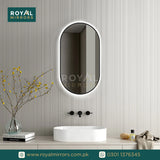 Framed LED Bathroom Rectangle Mirror  Backlit Lighted Vanity Mirror Home Decor with Dimmable Touch Button & Anti-Fog(Optional/On Demand) Function Makeup Mirror with Light, Wall Mounted Smart Shaving Mirror with multi light option