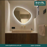 Irregular Mirror With Led Lights, Defogging Mirrors, Backlit Lighted Mirror, Led Bathroom Mirror, Illuminated Vanity Mirror, Full length Floor Mirror, Bedroom mirror