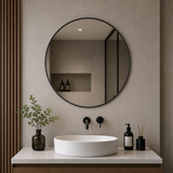 Framed Mirror without Light Chinese Imported Brush Finished Aluminum Profile Wall Mounted Bedroom Mirror  High Defemination Mirror Mirror Vanity Mirror
