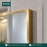 Framed LED Bathroom Rectangle Mirror  Backlit Lighted Vanity Mirror Home Decor with Dimmable Touch Button & Anti-Fog(Optional/On Demand) Function Makeup Mirror with Light, Wall Mounted Smart Shaving Mirror with multi light option