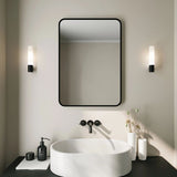 Framed Mirror without Light Chinese Imported Brush Finished Aluminum Profile Wall Mounted Bedroom Mirror  High Defemination Mirror Mirror Vanity