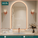 Framed LED Bathroom Rectangle Mirror  Backlit Lighted Vanity Mirror Home Decor with Dimmable Touch Button & Anti-Fog(Optional/On Demand) Function Makeup Mirror with Light, Wall Mounted Smart Shaving Mirror with multi light option