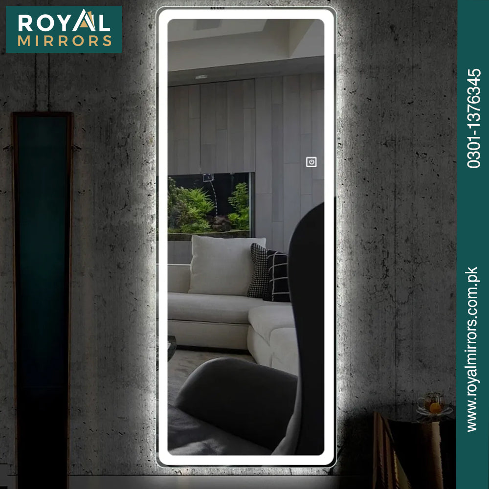 Full Length Mirror with LED Lights, Full Body Mirror for dressing, Free Standing Floor Mirror, Wall Mounted Lighted Mirror, Light Up Mirror with 3 Color Lighting for Bedroom Living Room