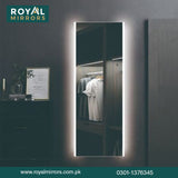 Full Length Mirror with LED Lights, Full Body Mirror for dressing, Free Standing Floor Mirror, Wall Mounted Lighted Mirror, Light Up Mirror with 3 Color Lighting for Bedroom Living Room