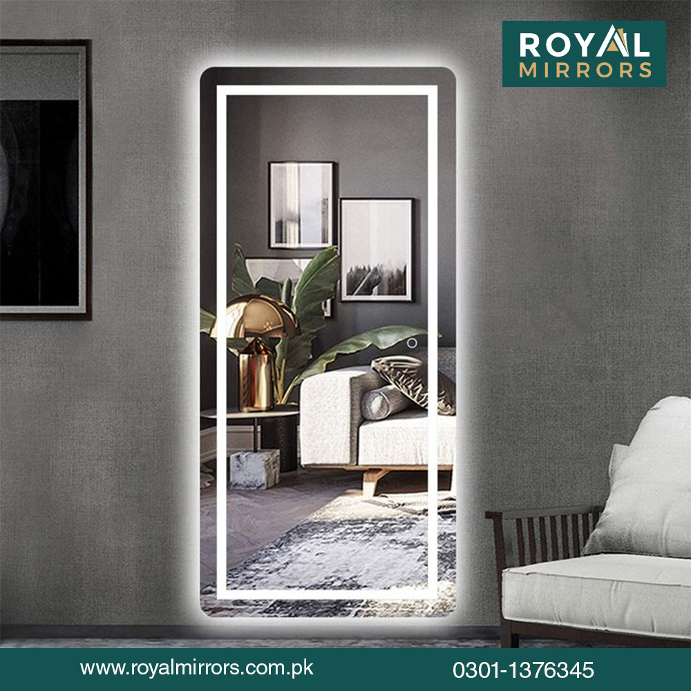 Floor mirrors with lights on sale