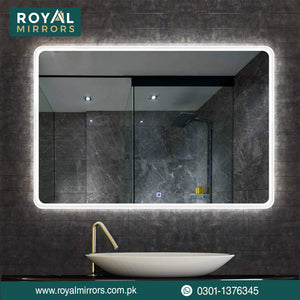 Rectangular LED Mirrors | LED Bathroom Mirror Price in Pakistan – Royal ...