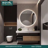 Modern LED Round Bathroom Vanity Mirror, Round Backlit Mirror , Round LED Bathroom Mirror