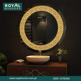 Modern LED Round Bathroom Vanity Mirror, Round Backlit Mirror , Round LED Bathroom Mirror