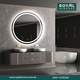 Modern LED Round Bathroom Vanity Mirror, Round Backlit Mirror , Round LED Bathroom Mirror