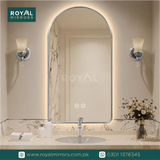 Framed LED Bathroom Rectangle Mirror  Backlit Lighted Vanity Mirror Home Decor with Dimmable Touch Button & Anti-Fog(Optional/On Demand) Function Makeup Mirror with Light, Wall Mounted Smart Shaving Mirror with multi light option