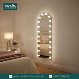 Hollywood Mirror with Bulb Tripple Lights, White & Golden Color Bulb & Brightness, Hollywood mirror for Makeup, Stylish mirror with Bulb, Mirror Lights Stick on for Makeup Table, Dressing Room Mirror