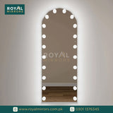 Hollywood Mirror with Bulb Tripple Lights, White & Golden Color Bulb & Brightness, Hollywood mirror for Makeup, Stylish mirror with Bulb, Mirror Lights Stick on for Makeup Table, Dressing Room Mirror