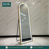 Floor Standing Mirror with LED Lights, Standing Mirror for dressing, Full Body Floor Mirror, Wall Mounted Lighted Mirror, Light Up Mirror with 3 Color Lighting for Bedroom Living Room
