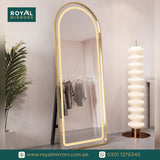 Standing Mirror with LED Lights, Standing Mirror for dressing, Full Body Floor Mirror, Wall Mounted Lighted Mirror, Light Up Mirror with 3 Color Lighting for Bedroom Living Room