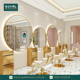 Smart Backlit LED Mirror with Light Illuminated Wall Mounted Bedroom Mirror with Dimmer Touch Switch Mirror, Waterproof Circle Lighted Vanity Mirror